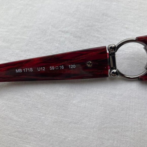 MONT BLANC Women Sunglasses Bordeaux Jaquard  MB 171S Frame Size 59 []16 120 - Picture 10 of 15